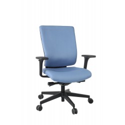 Niebieskie krzesło biurowe Grospol fotel gabinetowy MaxPro BT 
