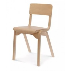 Niebieskie krzesło do jadalni Fameg krzesło PUPPY A-9349 całe drewniane
