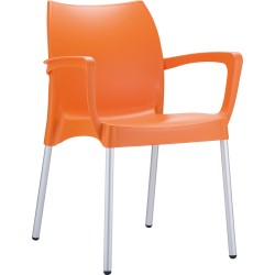 Krzesło z podłokietnikami z tworzywa kontraktowe Dolce