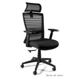 Biały fotel biurowy Unique Meble Fotel ergonomiczny Exeter