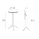 Siesta okrągły stolik SKY FOLDING BAR śr. 60cm składany