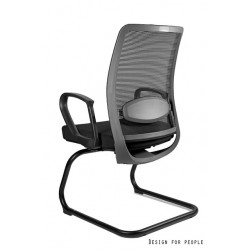 Czarny fotel Krzesło biurowe,konferencyjne ANGGUN SKID
