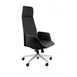 Grospol fotel gabinetowy PRETO czarny SN1 skóra