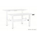 UNIQUE MEBLE biurko elektryczne Fighter Double Desk biały stelaż (140x70 cm)