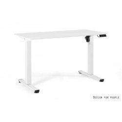 UNIQUE MEBLE biurko elektryczne Metis biały stelaż i blat ( 120x60 cm)