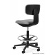 UNIQUE MEBLE fotel biurowy Robin z podnóżkiem, czarny stelaż