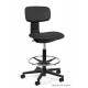UNIQUE MEBLE fotel biurowy Robin z podnóżkiem, czarny stelaż