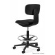 UNIQUE MEBLE fotel biurowy Robin z podnóżkiem, czarny stelaż