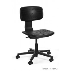 UNIQUE MEBLE fotel biurowy Robin z poliuretanu, czarny stelaż