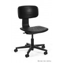UNIQUE MEBLE fotel biurowy Robin z poliuretanu, czarny stelaż