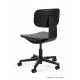 UNIQUE MEBLE fotel biurowy Robin z poliuretanu, czarny stelaż
