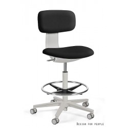 UNIQUE MEBLE fotel biurowy Robin z podnóżkiem, szary stelaż