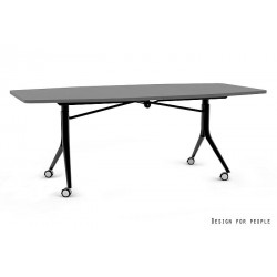 UNIQUE MEBLE stół składany Carl czarny stelaż (200x100 cm)