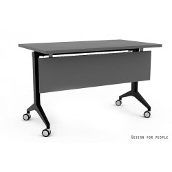 UNIQUE MEBLE biurko składane Yumi S z panelem maskującym, czarny stelaż (120x70 cm)