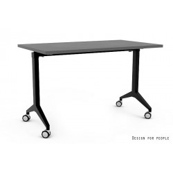 UNIQUE MEBLE biurko składane Yumi S, czarny stelaż (120x70 cm)