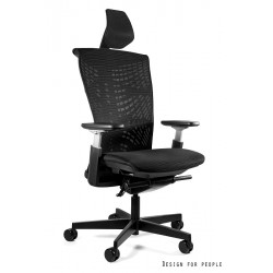 UNIQUE MEBLE fotel biurowy Reya tworzywo czarne