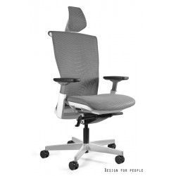 UNIQUE MEBLE fotel biurowy Reya tworzywo białe, siatka