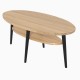 POPIÓŁ stolik owalny P4 z półką dąb 120 cm