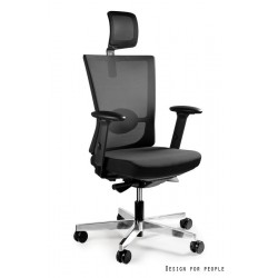 Czarny fotel Unique Meble Krzesło biurowe FORTE
