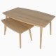 CINDER stolik kawowy beczka z litego drewna - BUK