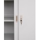 Szafa  biurowa metalowa z przesuwnymi drzwiami na klucz Toronto White