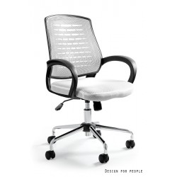 Biały fotel biurowy Unique Meble Krzesło biurowe AWARD
