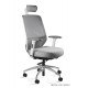 Krzesło biurowe HERO białe siatka/tkanina