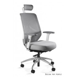 Krzesło biurowe HERO białe siatka/tkanina