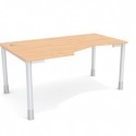 WUTEH biurko Polo  PO-11 (100/80x160 cm) z wcięciem P