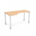 WUTEH biurko Polo PO-25 (80x140 cm) z wcięciem P