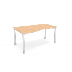 Biurko POLO PO-5 (100/80x160 cm) z wcięciem P