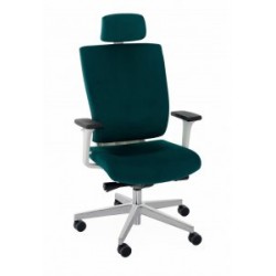 Niebieskie krzesło biurowe Grospol krzesło gabinetowe MaxPro WT HD
