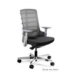 Kremowy fotel biurowy Unique Meble Fotel gabinetowy SPINELLY M czarny/biały
