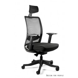 Białe krzesło biurowe Unique Meble Fotel ergonomiczny, biurowy ANGGUN
