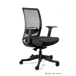 Białe krzesło biurowe Unique Meble Fotel biurowy, ergonomiczny ANGGUN M
