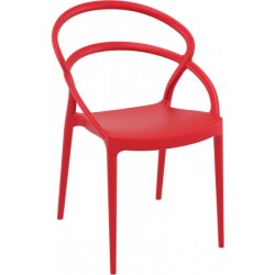 Czerwone krzesło do kuchni Siesta krzesło do jadalni PIA
